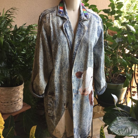 Outrageous Rags Jackets & Blazers - Denim Duster Jacket w/Custom Painting